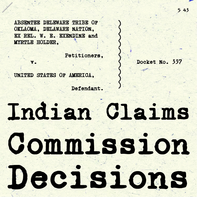 Icon image for Indian Claims Commission Decisions