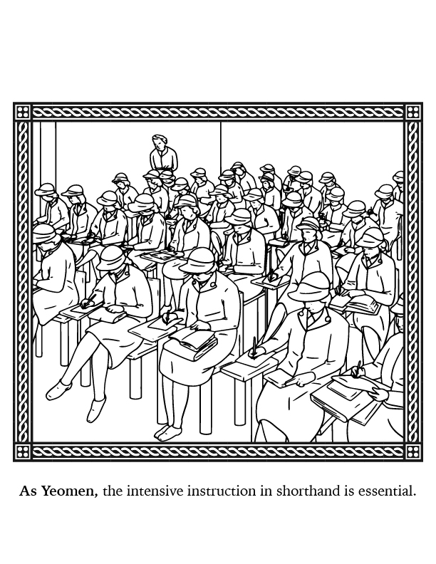 Coloring page of WAVES in the classroom