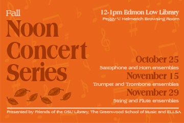 Image for Fall 2018 Noon Concert Series Dates Announced