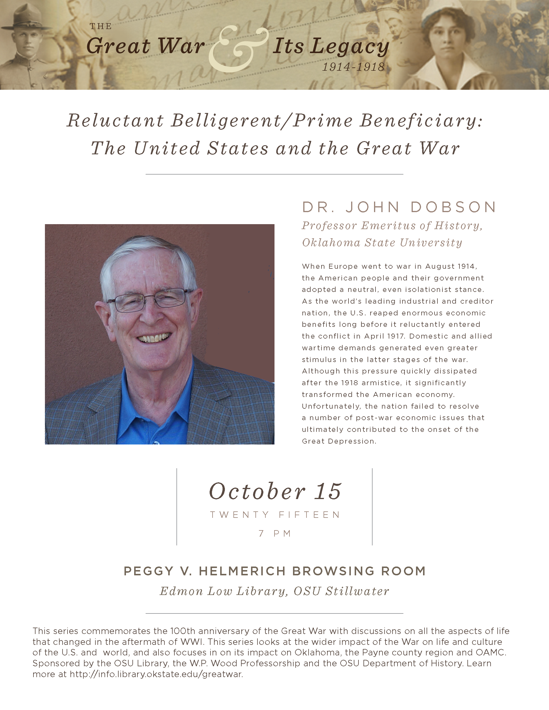 Image for The Great War & Its Legacy featuring John Dobson