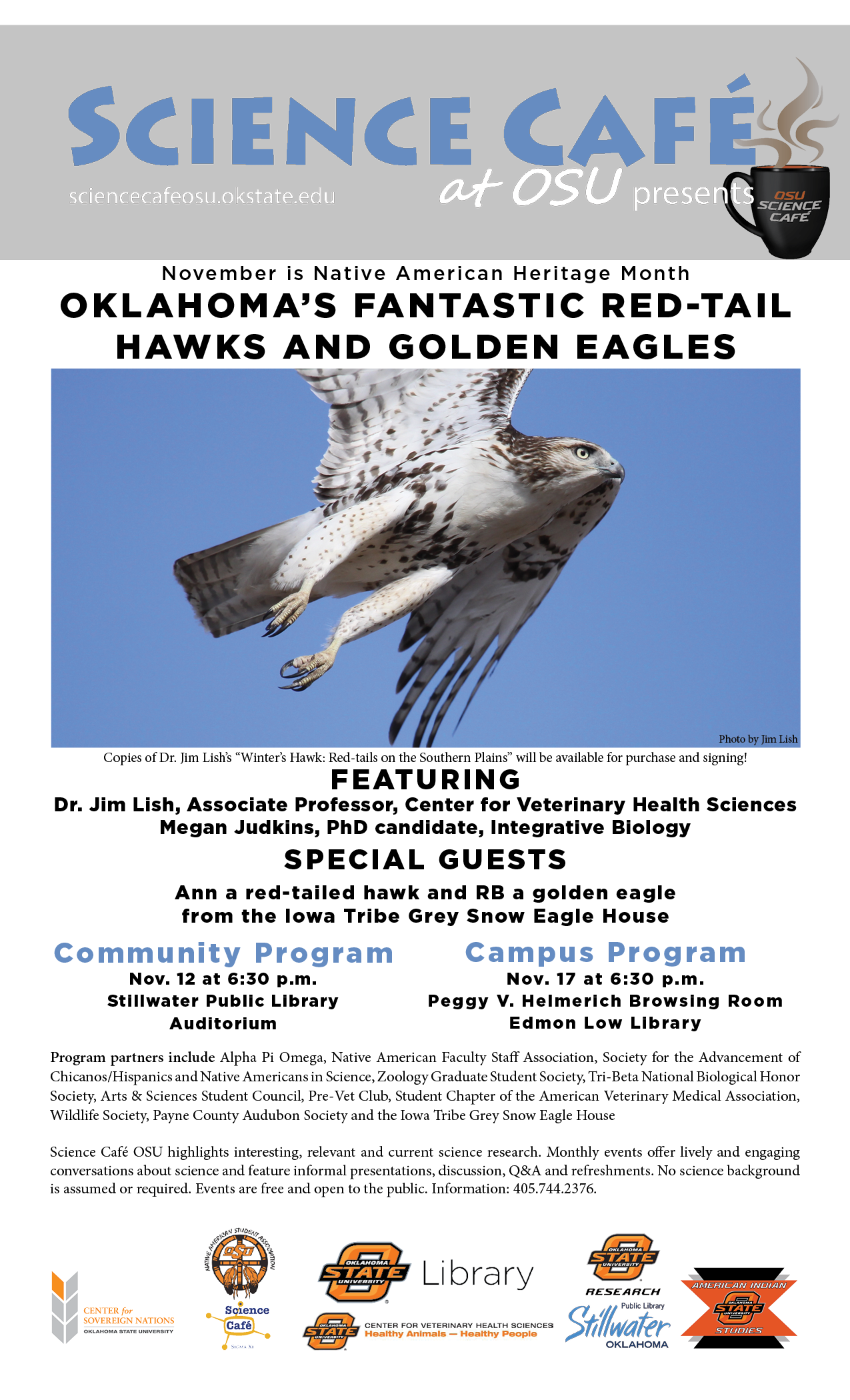 Image for Science Cafe and Oklahoma's Fantastic Red-Tailed Hawks and Golden Eagles
