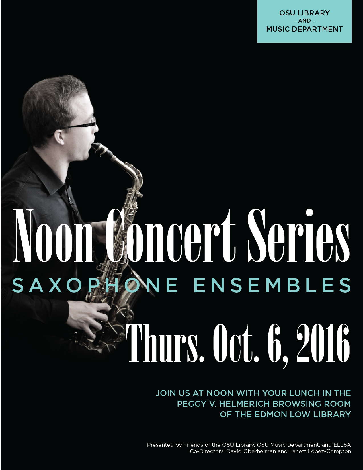 Image for Oct. 6 - Noon Concert Series featuring Saxophone Ensembles