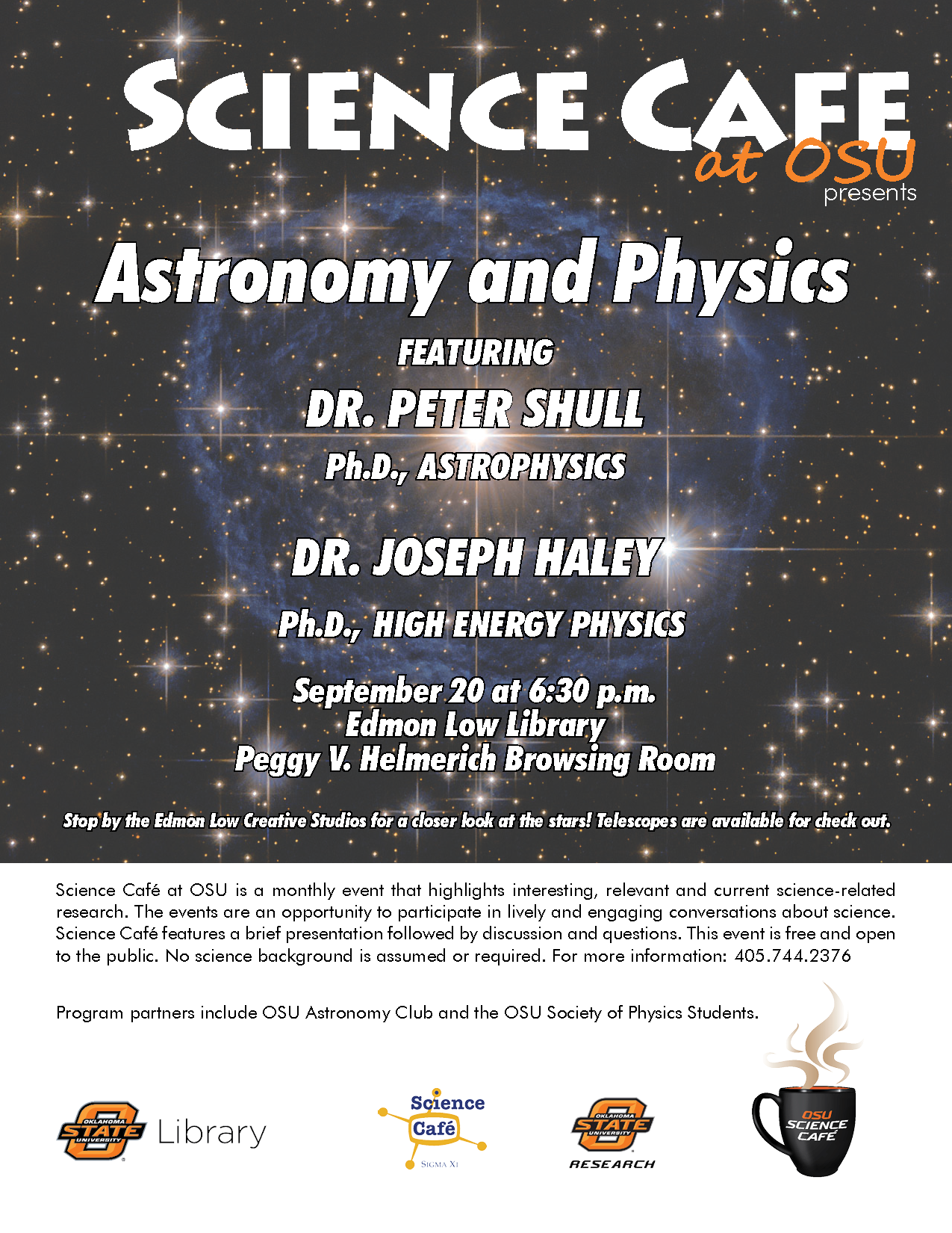 Image for Science Cafe at OSU presents Astronomy and Physics