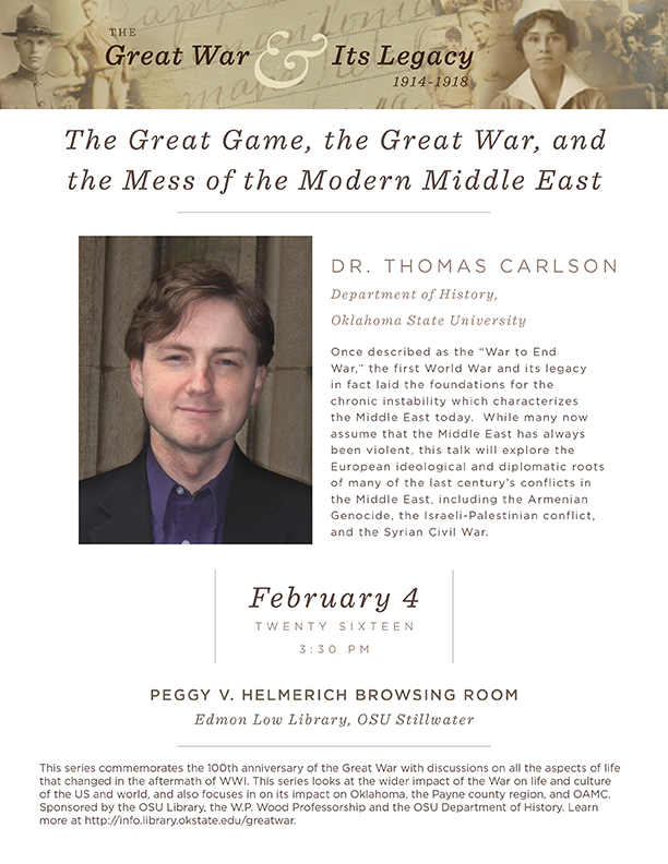 Image for The Great War & Its Legacy featuring Thomas Carlson