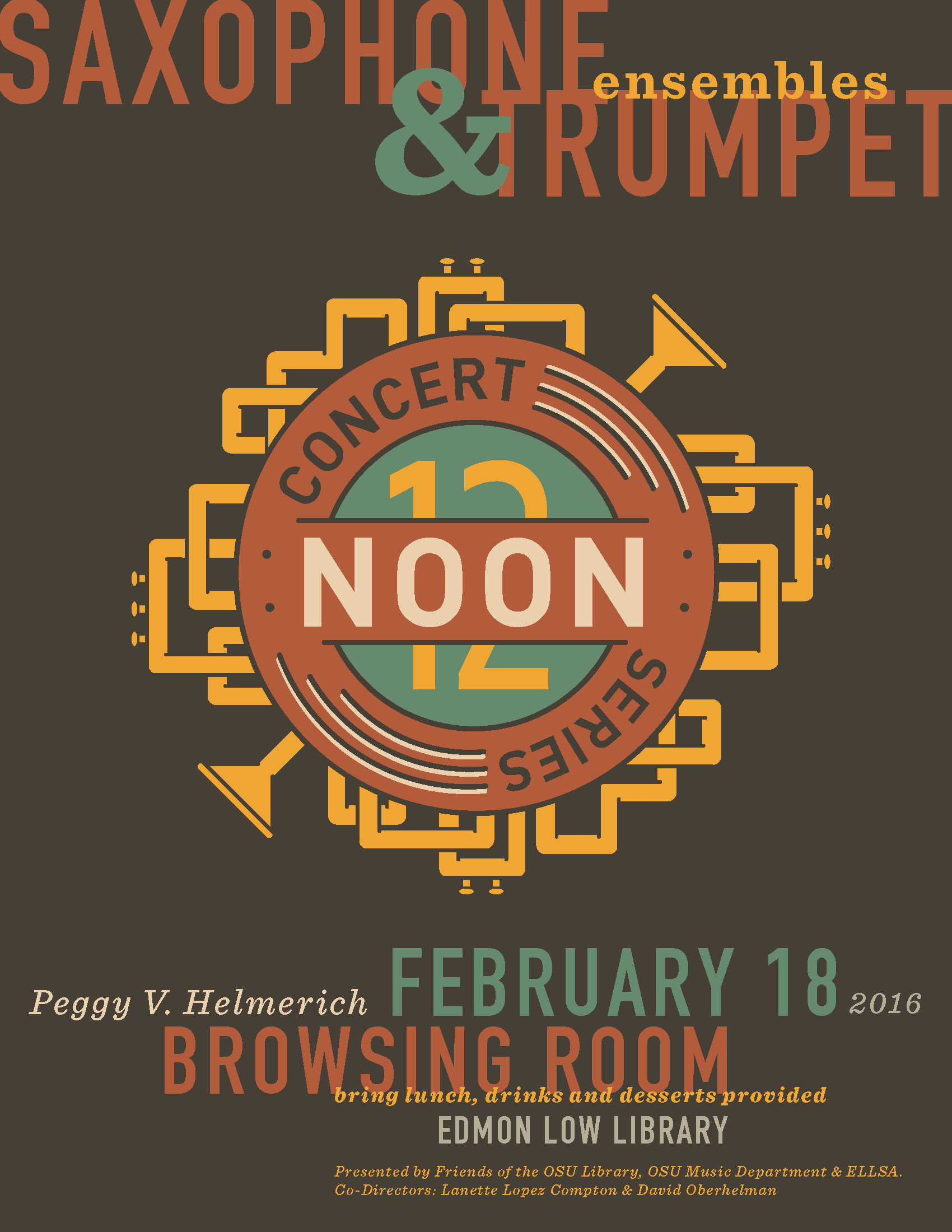 Image for Noon Concert Series featuring saxophone and trumpet ensembles