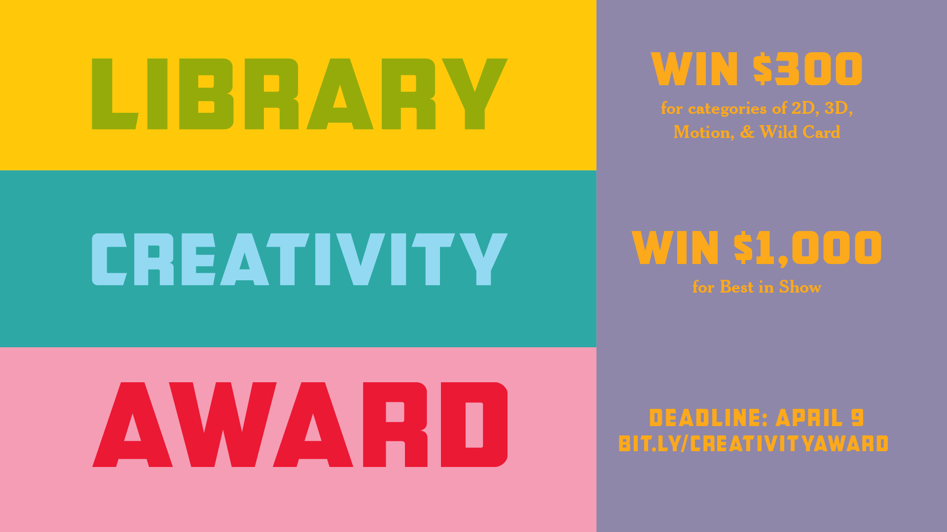 Image for 2018 Library Creativity Award Winners Announced