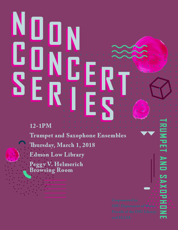 Image for Noon Concert Series features trumpet and saxophone ensembles on March 1
