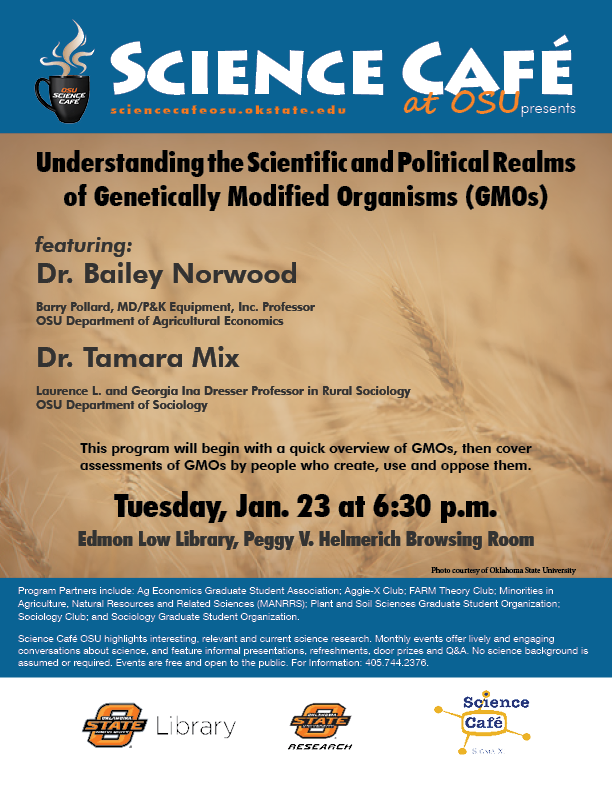 Image for Science Cafe: Understanding the Scientific and Political Realms of Genetically Modified Organisms