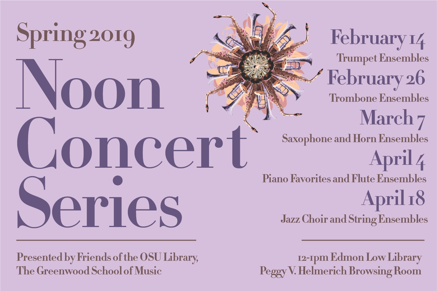 Image for Spring 2019 Noon Concert Series Dates