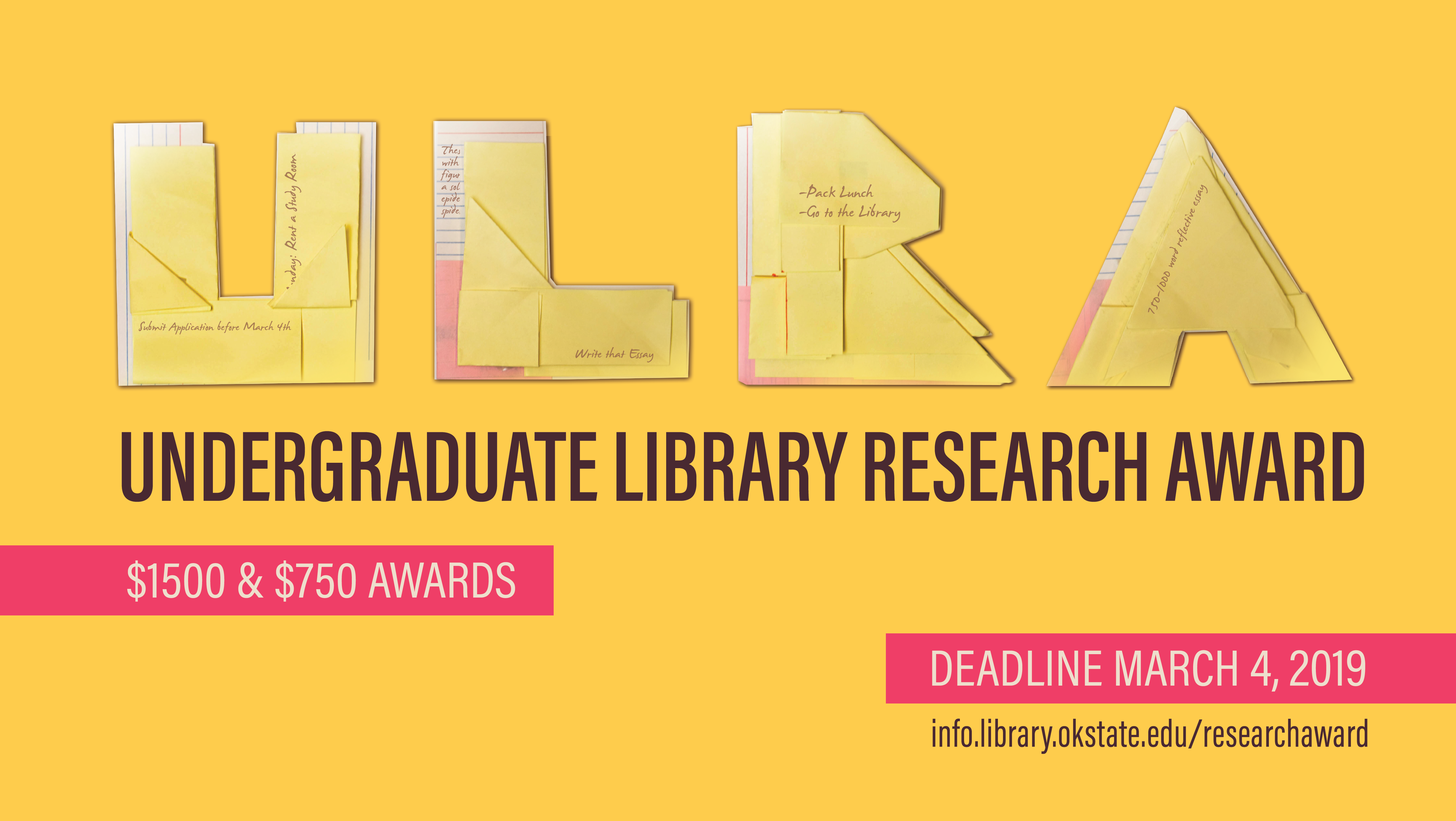 Image for Undergraduate Library Research Award Applications Now Open