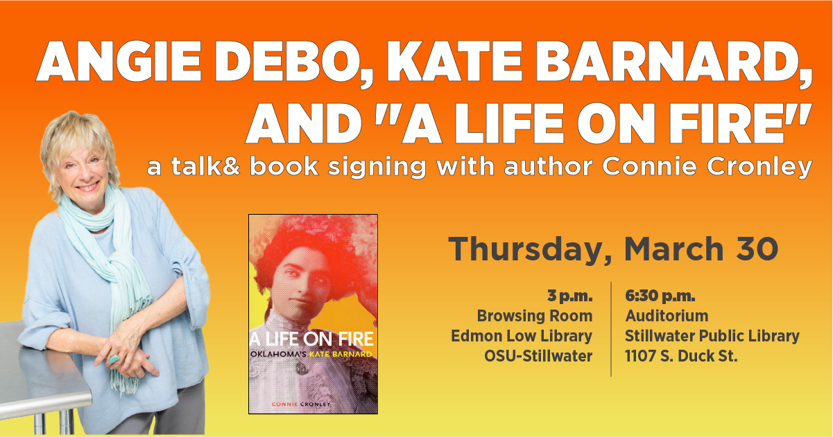 Image for Oklahoma author Connie Cronley discusses Angie Debo, Kate Barnard and ‘A Life on Fire’