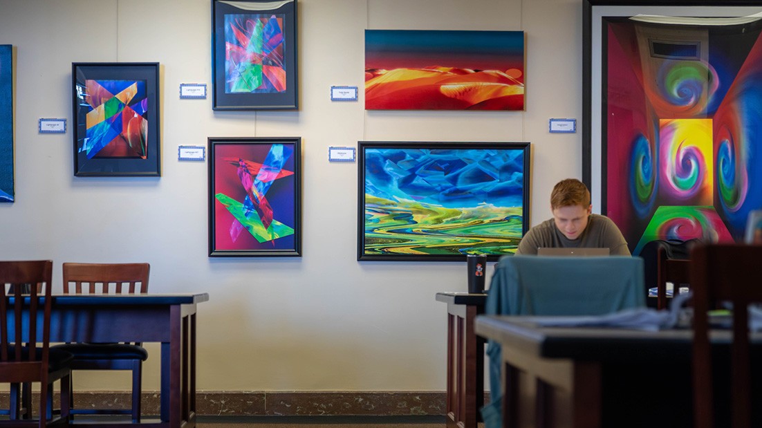 Image for Emeritus professor featured in library gallery, cultivating self-expression