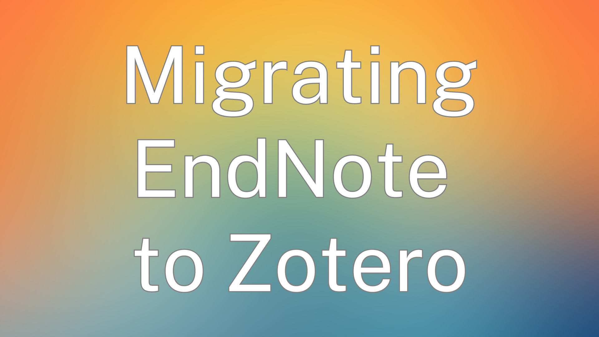 Image for Migrating EndNote to Zotero